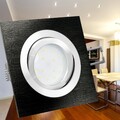 QF-2 LED-Einbaustrahler flach Alu schwarz schwenkbar LED-Modul 5W warmweiß 2700K