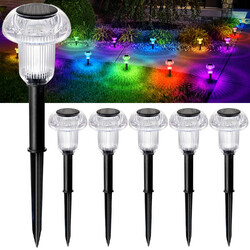 6Stk LED Solarleuchten für außen Solar Pilzlampe Solarlampe Gartenleuchten IP44
