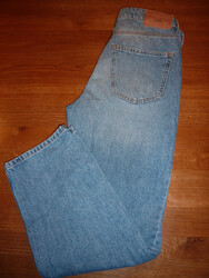 MARC O POLO DENIM Jeans ONNA CROPPED Gr. W28 Straight 100% Bio Baumwolle Blau