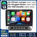 128GB Für Fiat Ducato Citroen Jumper Peugeot Boxer 2006-2024 Android13 Autoradio