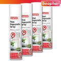 Beaphar 4 x 400 ml Total Ungeziefer Spray für die Umgebung von Hund und Katze