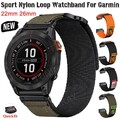 Nylon Loop Ersatz Armband Für Garmin Fenix 3 HR 5 5X Plus 6 6X 7X Pro 8 E Strap