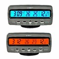 4 in 1 Innen Außen 12V Auto KFZ LED Digital Thermometer Uhr Kalender Voltme