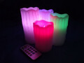 4 LED Echtwachs Kerzen  Farbwechsel"Magic" mit   Fernbedienung Timer etc.