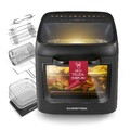 XXL Heißluft Fritteuse 12,5L Airfryer Drehspieß Sichtfenster Hähnchen Grill Ofen