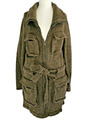 Marc Cain Marccain Jacke Mantel Strickjacke Wolle Wool Coat Damen 36 S N2 khaki