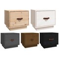 1/2er Set Nachttische mit Schublade Massivholz Kiefer Nachtschrank Nachtkommode