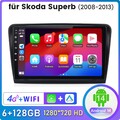 6+128G Android 14 AutoRadio Carplay BT DSP DAB GPS Für Skoda Superb II 2008-2015
