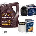 BOSCH Inspektionspaket 5 L MANNOL Energy 5W-30 für VW Polo 6R 6C 1.2 TSI