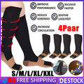 4 Paar Stützstrümpfe Kompressionsstrümpfe Laufsocken Kniestrümpfe Herren Damen