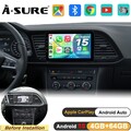 4+64G Android 15 Autoradio Carplay WiFi GPS Navi für Seat Leon 5F1 5F5 2012-2020