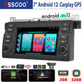 DAB+ 32G Android 12 Autoradio Carplay GPS Nav RDS Für BMW 3er E46 M3 318 320 325