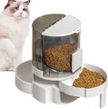 2 in 1 Futterspender Wasserspender Hunde Katzen Wasser Futter Automat 2,3 L Napf