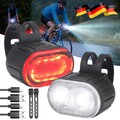 LED Fahrradlicht Set Fahrradbeleuchtung Scheinwerfer Vorne Hinten Fahrad Lampe
