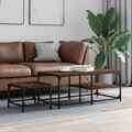 Homgoday Satztische 2 STK. Couchtisch Beistelltisch Wohnzimmertisch Q1Q0
