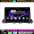 9"Android 13 Autoradio Stereo GPS SAT Navi DAB BT Carplay For MAZDA 3 2013-2017