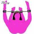 Locking Spreader Bar with Wrist Ankle Cuffs Adjustable Bondage Handcuffs Couples