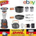 2-3 Person Camping Kochgeschirr Kochtopf Outdoor-Töpfe Bratpfanne Kettle Set DHL