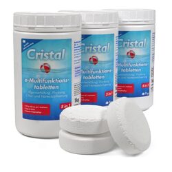 CRISTAL 3 kg Chlor-Multifunktion-Tabletten 200g MultiTabs BAYROL Schwimmbad Pool