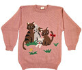 Schöner Pullover  in Größe 36/38 mit Katzen Motiv
