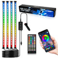 4x LED RGB Fußraumbeleuchtung Auto KFZ Innenraum Ambientebeleuchtung USB Leisten