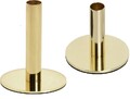 2er Set Kerzenständer Kerzenhalter BASIC für Stabkerzen aus Metall in gold