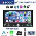 2 DIN 6.8" Autoradio Wireless Apple Carplay Android Auto AM FM SWC Bluetooth USB