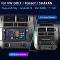 2+64G Android 13 Carplay Für VW Polo 9N Golf Jetta MK4 Passat T5 Autoradio DAB+