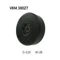 1x Umlenk-/Führungsrolle, Keilrippenriemen SKF VKM 38027 passend für VW