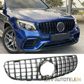 KÜHLERGRILL PANAMERICANA PASSEND FÜR MERCEDES GLC X253 15-19 GLÄNZEND SCHWARZ