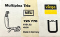 Viega Multiplex Trio Ab-Überlaufgarnitur 725 778 (6161.52) Badewanne