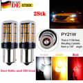 2Stk Canbus 7507 144SMD BAU15S PY21W LED Blinker Birnen 12V Bernstein Gelb Weiß