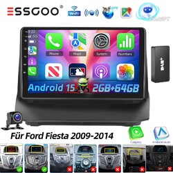 DAB+ Android15 Autoradio Carplay AI Für Ford Fiesta 2009-2014 GPS Navi KAM 2+64G
