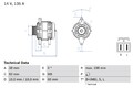 BOSCH Lichtmaschine Generator Lima 0 986 082 190 +69.37€ Pfand für MASTER OPEL 2