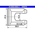 ORIGINAL® Ate 24.5004-0003.1 Halter, Bremsschlauch