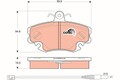 Bremsbelagsatz Scheibenbremse COTEC TRW GDB1465 für RENAULT DACIA TWINGO MEGANE