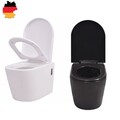 Wand-Hänge-Toilette WC Keramik Softclose Sitz Absenkautomatik Schwarz/Weiß