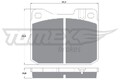 TOMEX Brakes Bremsbelagsatz, Scheibenbremse TX 10-22 für MERCEDES-BENZ