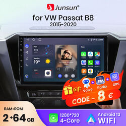 2+64GB Android 13 Carplay Autoradio Navi GPS WIFI BT Für VW Passat B8 2015-2020