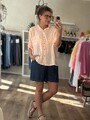 Bluse Semi-Transparent Leo Apricot Gelb Orange Neon Onesize bisGr. 40/42 (H4)H