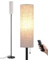 	LED Stehlampe Stehleuchte Wohnzimmer Dimmbar E27 Leselampe mit Leinen Lampen...