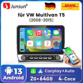 Android 13 Autoradio Für VW Multivan T5 08-2015 Carplay GPS Navi WIFI BT SWC 64G