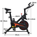 Indoor Cycling Fahrrad Trimmrad Fitness Bike 120 kg Speedbike Heimtrainer LCD
