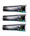 Aktivkohle Zahnpasta - Vegan & Ohne Fluorid | 3 Tuben x 100g | Biomed Zahncreme 