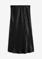 Bleistiftrock aus Viskose-Mix Gr. 44 Schwarz Damen Jersey Rock Midirock Neu*