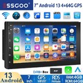 DAB+ Android 13 4+64G Autoradio 2 DIN 7 Zoll Carplay Bluetooth GPS NAVI WiFi RDS