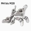 Flügelmuttern M4 bis M20 DIN 315 Edelstahl V2A muttern runde Form deutsche Form