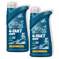 2x 1L MANNOL 4-Takt Agro Motoröl Motorenöl Gartengeräte SAE 30 API SG JASO MA