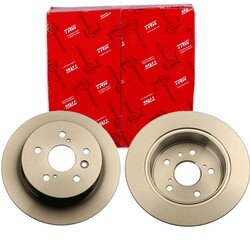 2X TRW BREMSSCHEIBEN HINTEN 281mm VOLL PASSEND FÜR TOYOTA AURION CAMRY | DF6176