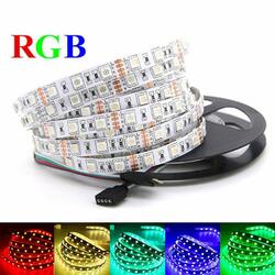 5m LED Streifen 12V/24V DC RGB RGBW RGBWW SMD5050 IP65 Stripe Dimmbar Band Licht